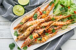 Chilli Lime Barbecue Prawn Skewers