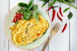 Omelette with Basil & Chilli