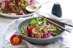 Soba Noodle Salad with Quick Peanut Sesame Dressing