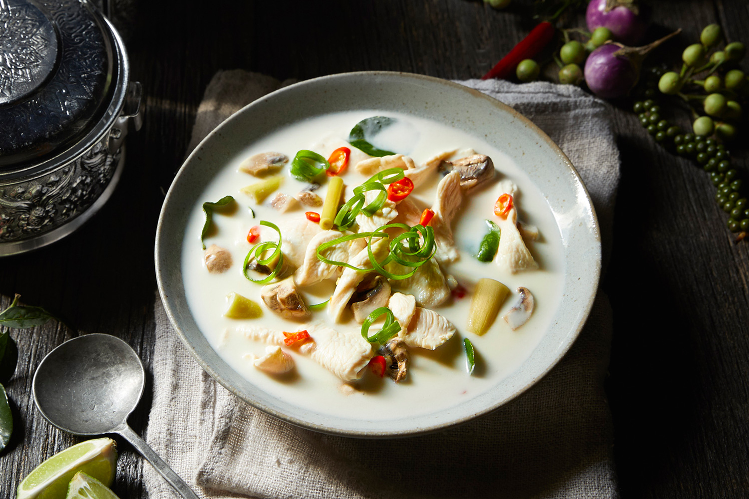 Thai Chicken Coconut Soup Tom Kha Gai Asian Inspirations