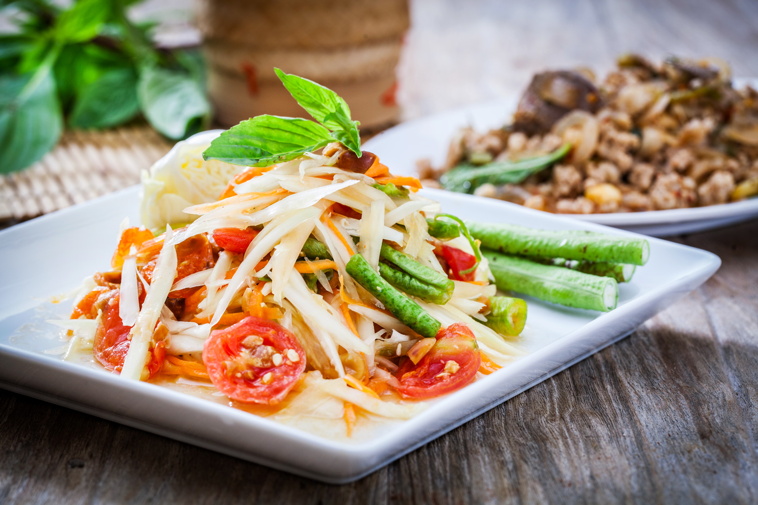 Green Papaya Salad with Dried Shrimp (Som Tum)