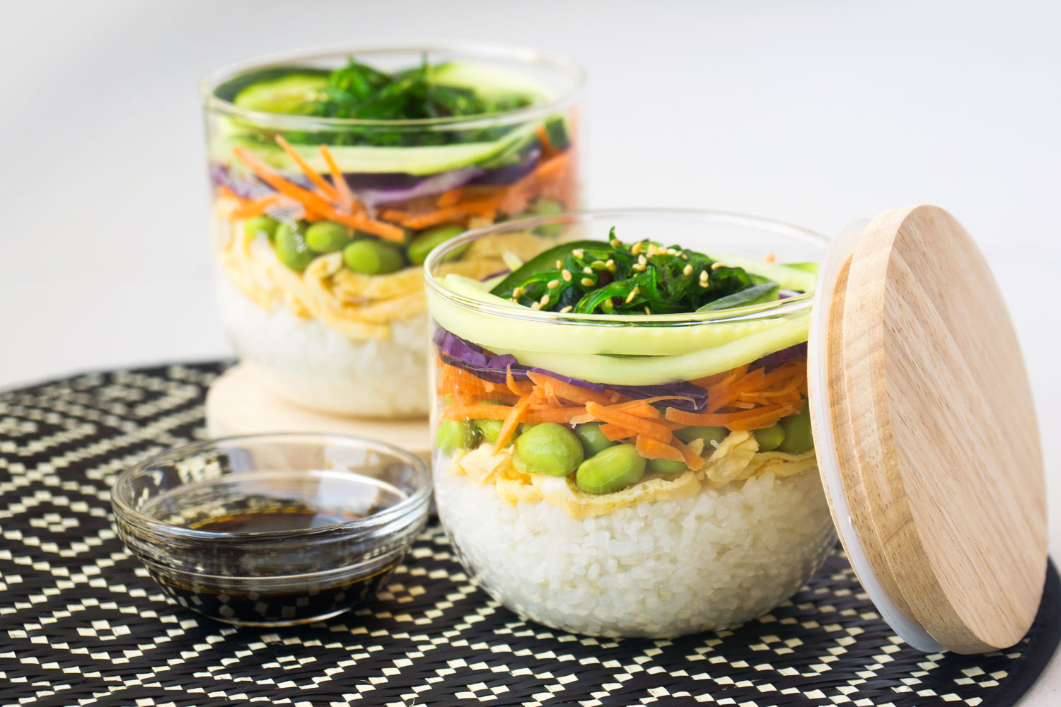 Prep & Savour Bento Box For Adults Kids 2 Layers Lunch Containers