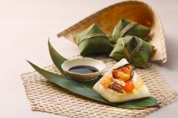 Rice Dumplings with Golden Oysters and Dried Scallops