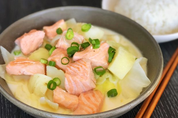 Milky Japanese Salmon Hot Pot