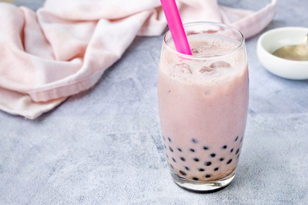 Taro Milk Tea with Pearls