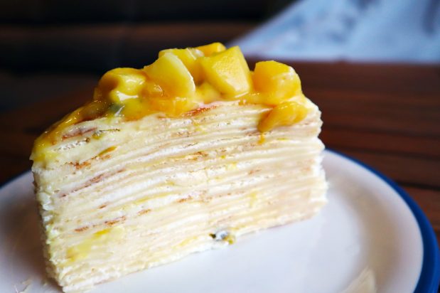Fluffy Layers Mango Cake Pastry with Cream, Fresh Mango Stock Photo - Image  of cooking, chocolate: 125235054