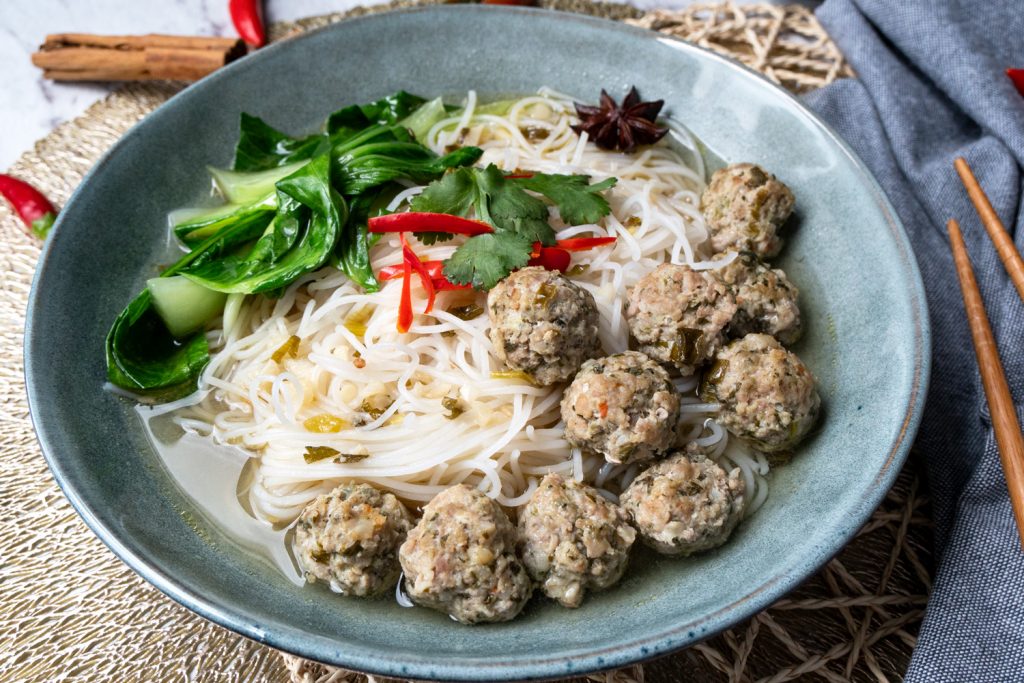Spicy Vietnamese Meatball Soup | Asian Inspirations