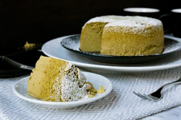 Japanese Matcha Cotton Souffle Cheesecake