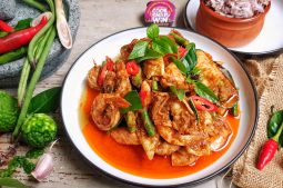Mixed Seafood Stir-fried With Red Curry Paste