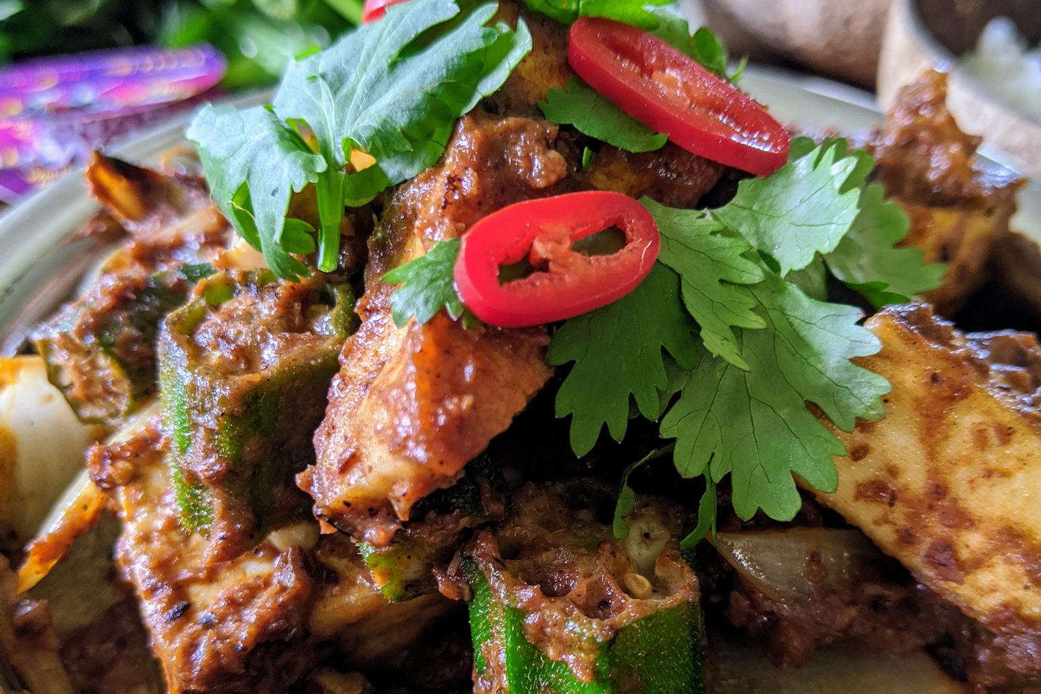 Tofu & Okra Rendang with Asian Greens Asian Inspirations