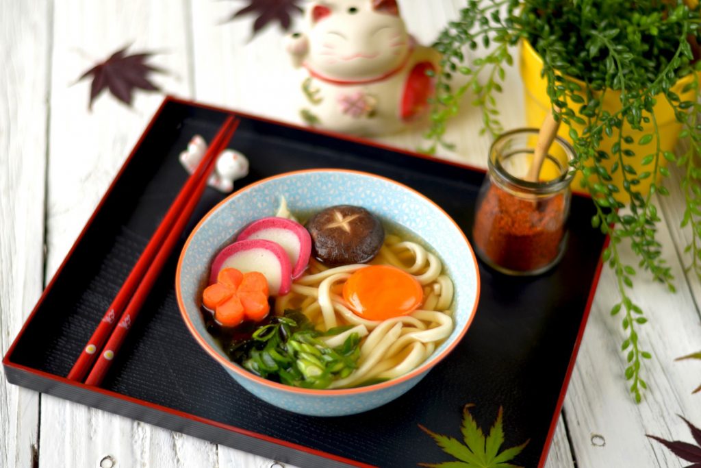 Moon Viewing Udon Soup (Tsukimi Udon) Asian Inspirations
