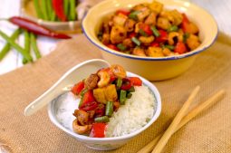 Stir Fried Cubed Vegetables, Meat and Nuts (Lup Lup Delight)