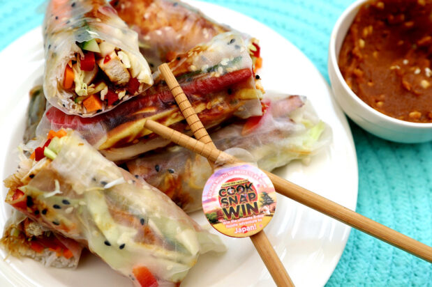 Meat-Free Rice Paper Rolls with Dipping Sauce