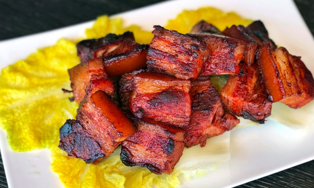 Braised Pork Belly with Red Bean Curd Sauce