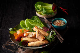 Air Fryer Spring Roll Salad Cups