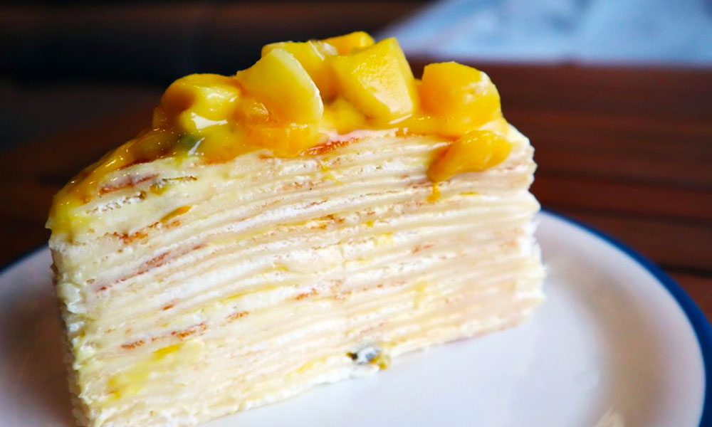 Passionfruit & Mango Crepe Cake