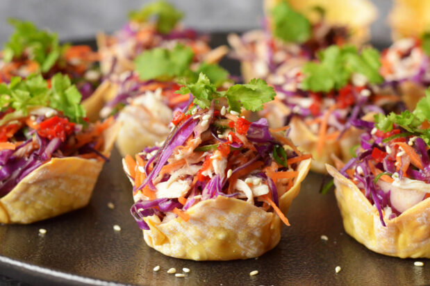 Thai Salad Wonton Cups  For the Love of Cooking