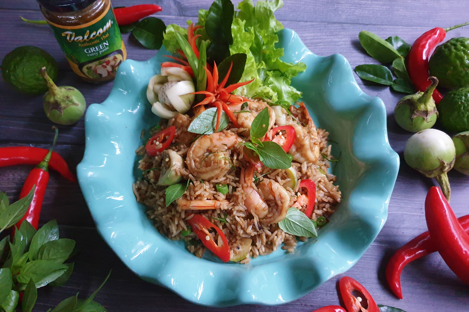 Green Curry Fried Rice with Prawns | Asian Inspirations