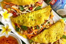 Crispy Vietnamese Crepes with Maple Dipping Sauce (Banh Xeo)