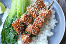 Asian Grilled Salmon Skewers