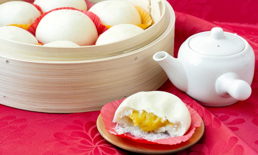 Cantonese Steamed Custard Buns