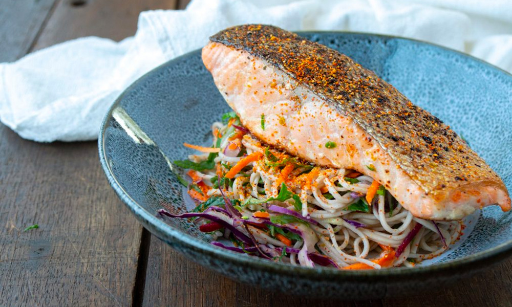 12 Asian Noodle Specials for Fast & Delish Meals: Japanese 5 Ingredient Salmon Soba Salad