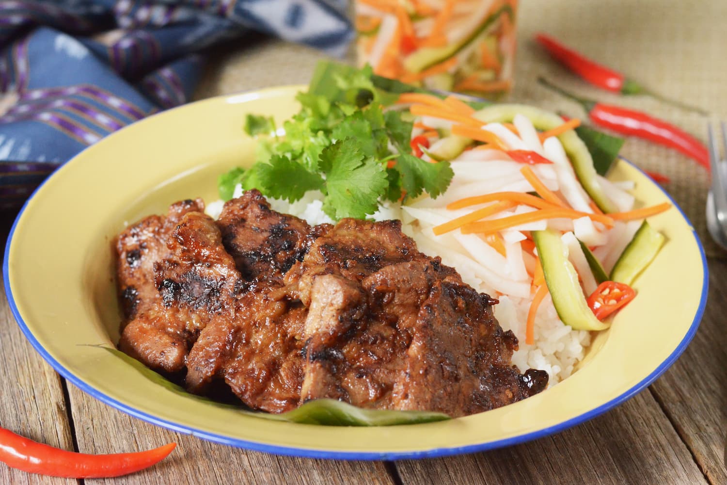 Bai Sach Chrouk (Grilled Pork and Rice)