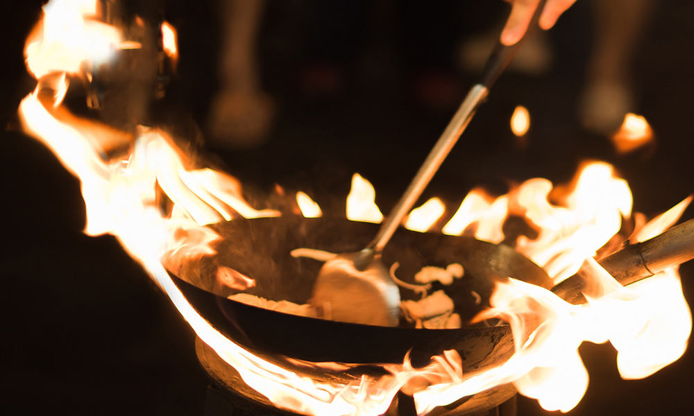 High Flame Required for Wok Stir Fries