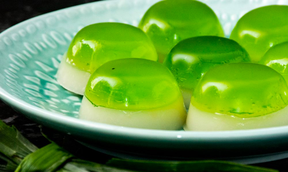 Creamy Coconut and Pandan Jelly