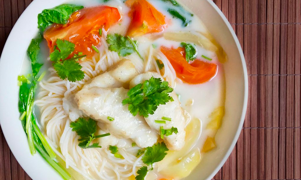 Chinese fish vermicelli bowl