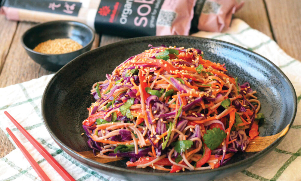 Soba Noodle Salad with Spicy Miso Dressing