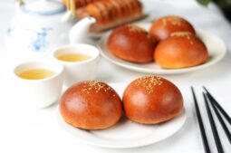 Baked Chinese BBQ Pork Buns (Char Siu Bao)