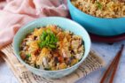 Taro Rice in Rice Cooker