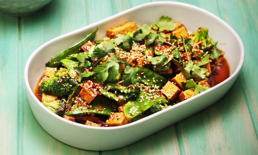 Japanese Teriyaki Tofu and Broccoli Stir Fry