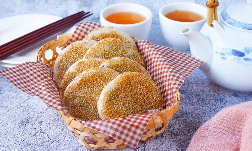 Fried Red Bean Rice Cakes