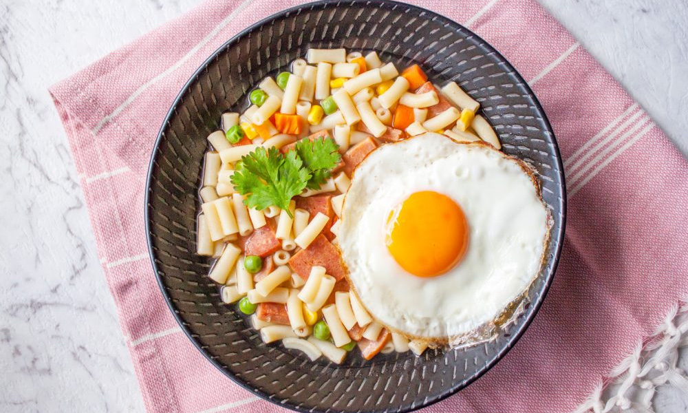 Macaroni Soup with Spam