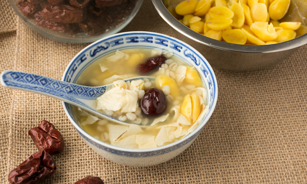 Tofu Skin and Barley Soup