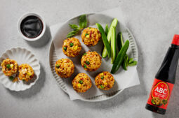 ABC Sweet Soy Sauce Chicken and Veggie Fried Rice Balls