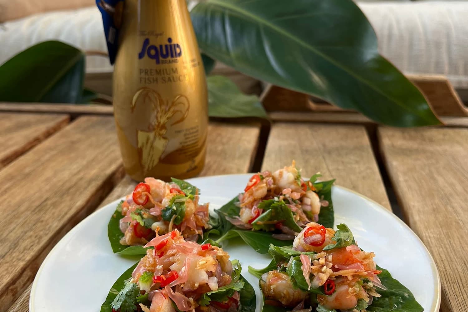Miang of Pomelo and Prawns | Asian Inspirations