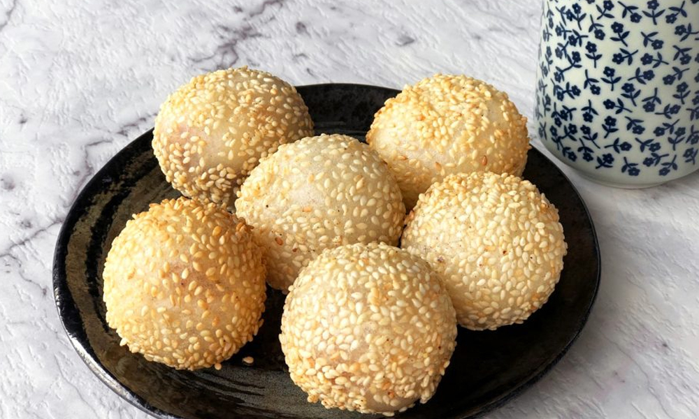 fried sesame balls jian dui