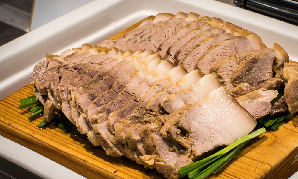 Sliced pork belly
