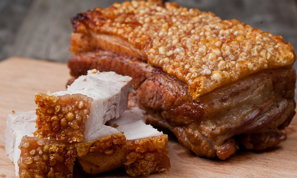 Roast pork belly