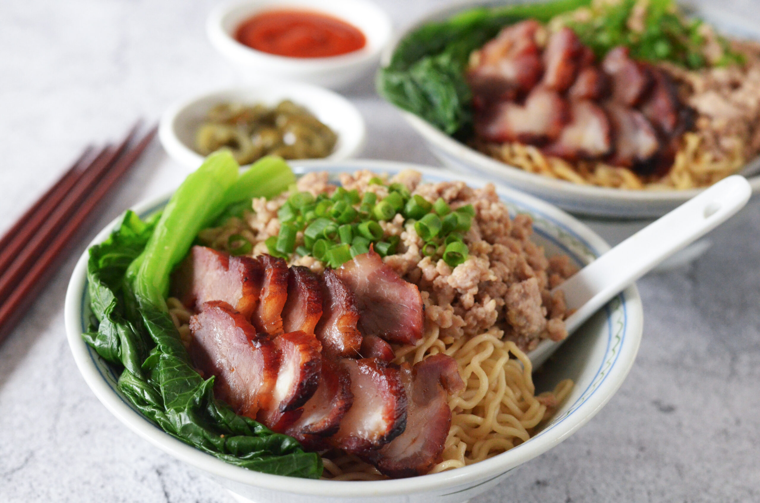 Malaysian Dry Tossed Pork Noodles (Kolo Mee) | Asian Inspirations