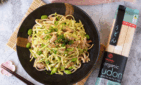 Shredded Chicken Udon Noodle Salad with Japanese Style Dressing