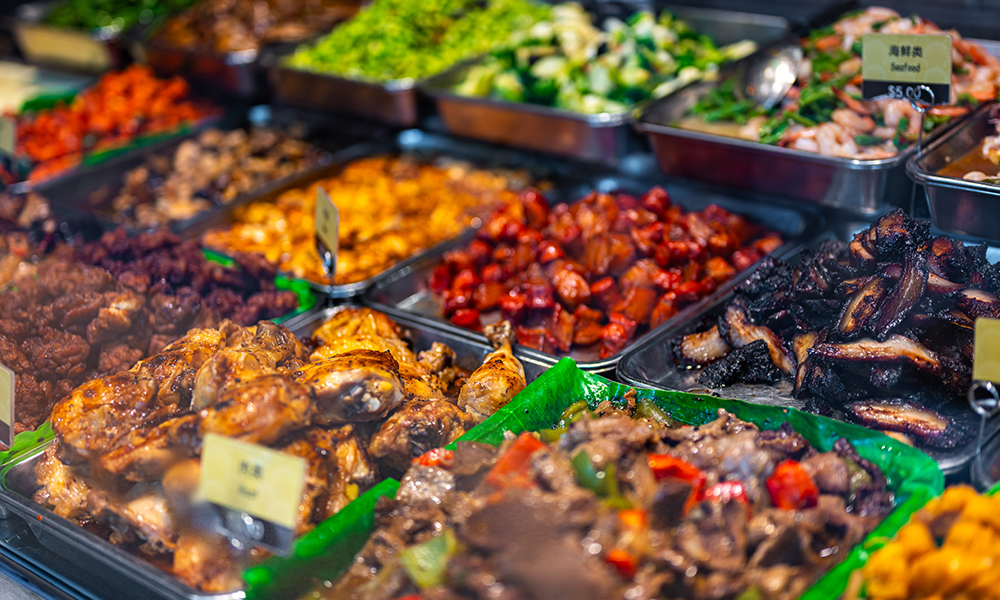 Singaporean local hawker food 