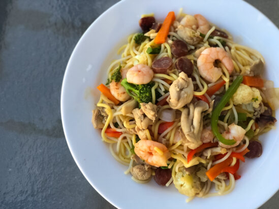 Filipino Stir Fried Noodles (Pancit Bam-I)