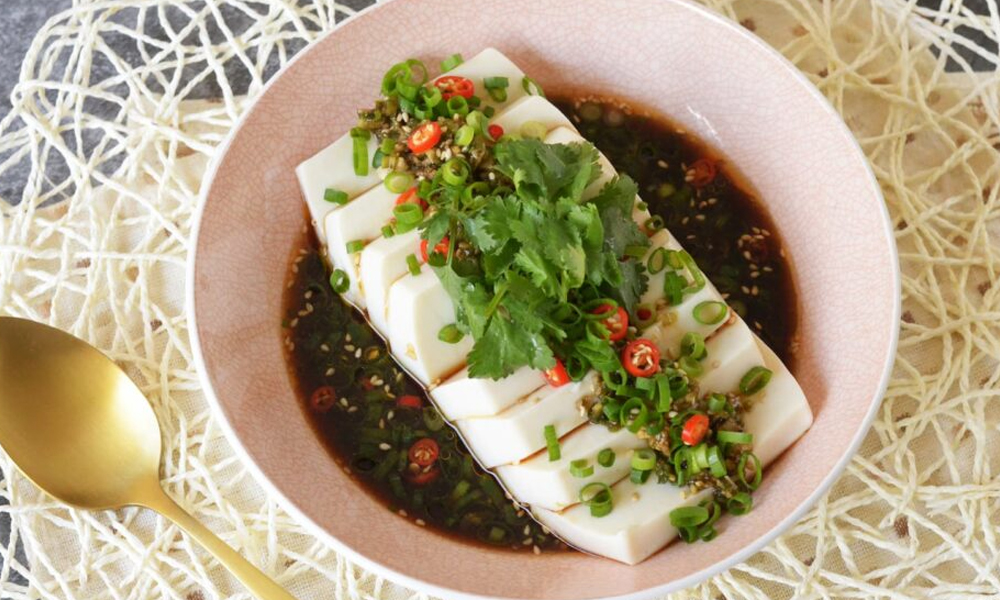 refreshing side dish cold tofu salad