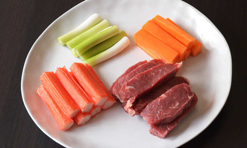 LNY Korean Sanjeok Prepare the ingredients