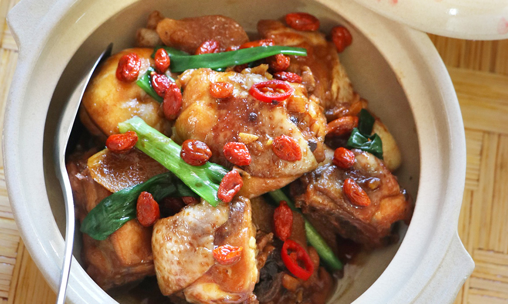 shaoxing goji chicken