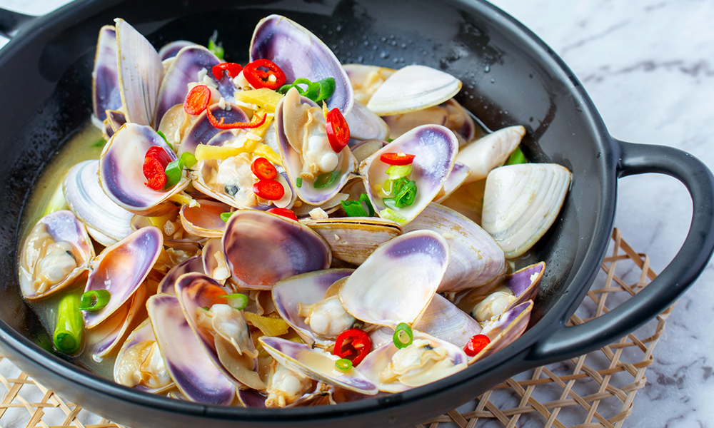 stir fry clam with ginger